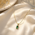 Emerald Luxe Anti-Tarnish Pendant