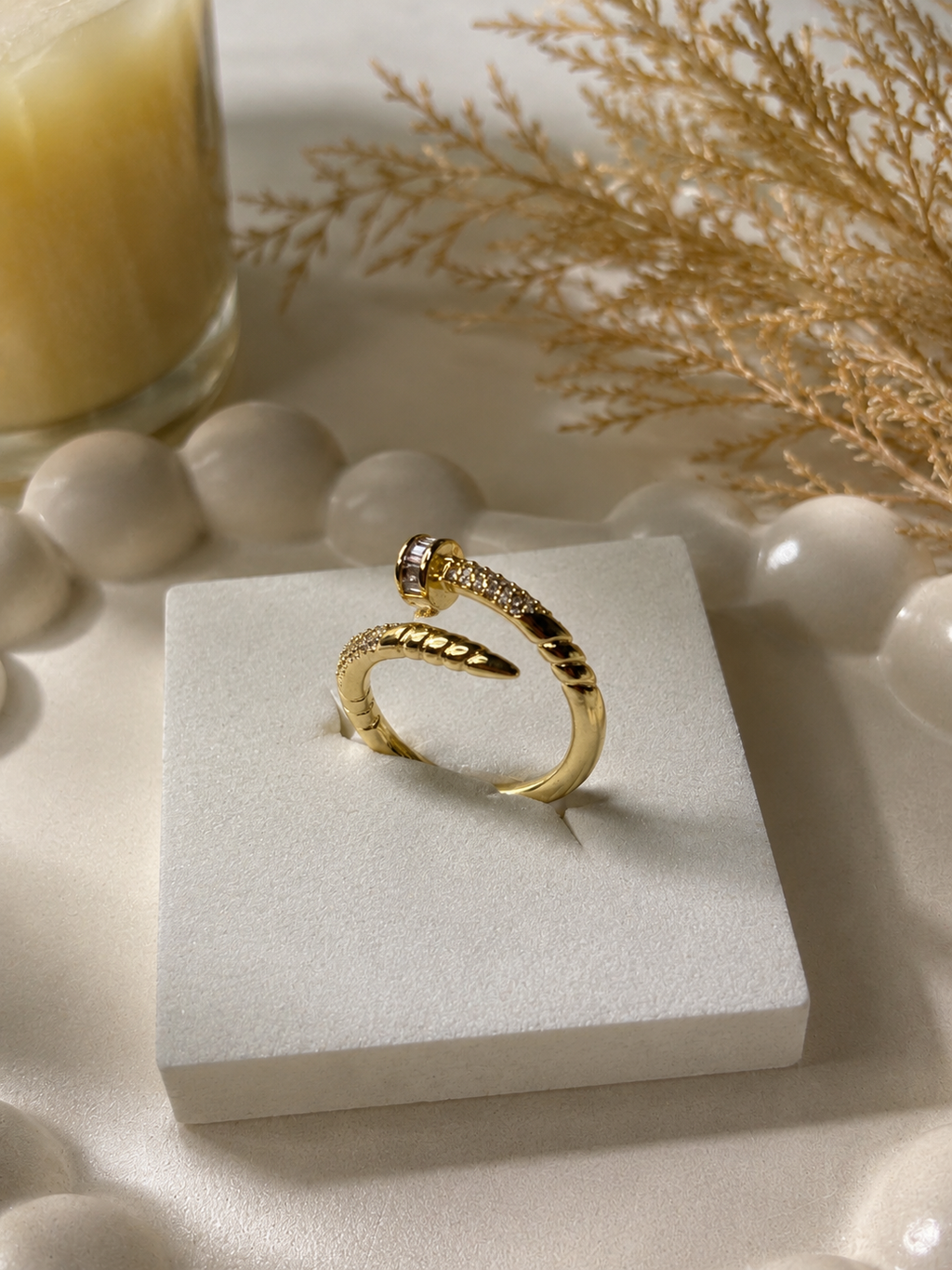 Diamond Nail Wrap Ring