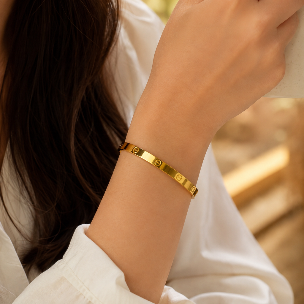 Anti-Tarnish Gold Cuff Bracelet