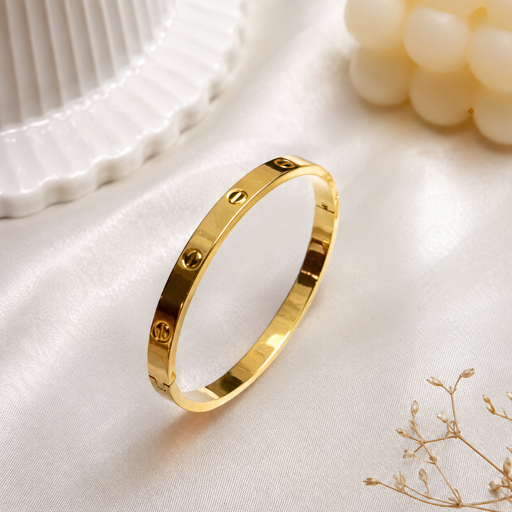 Anti-Tarnish Gold Cuff Bracelet