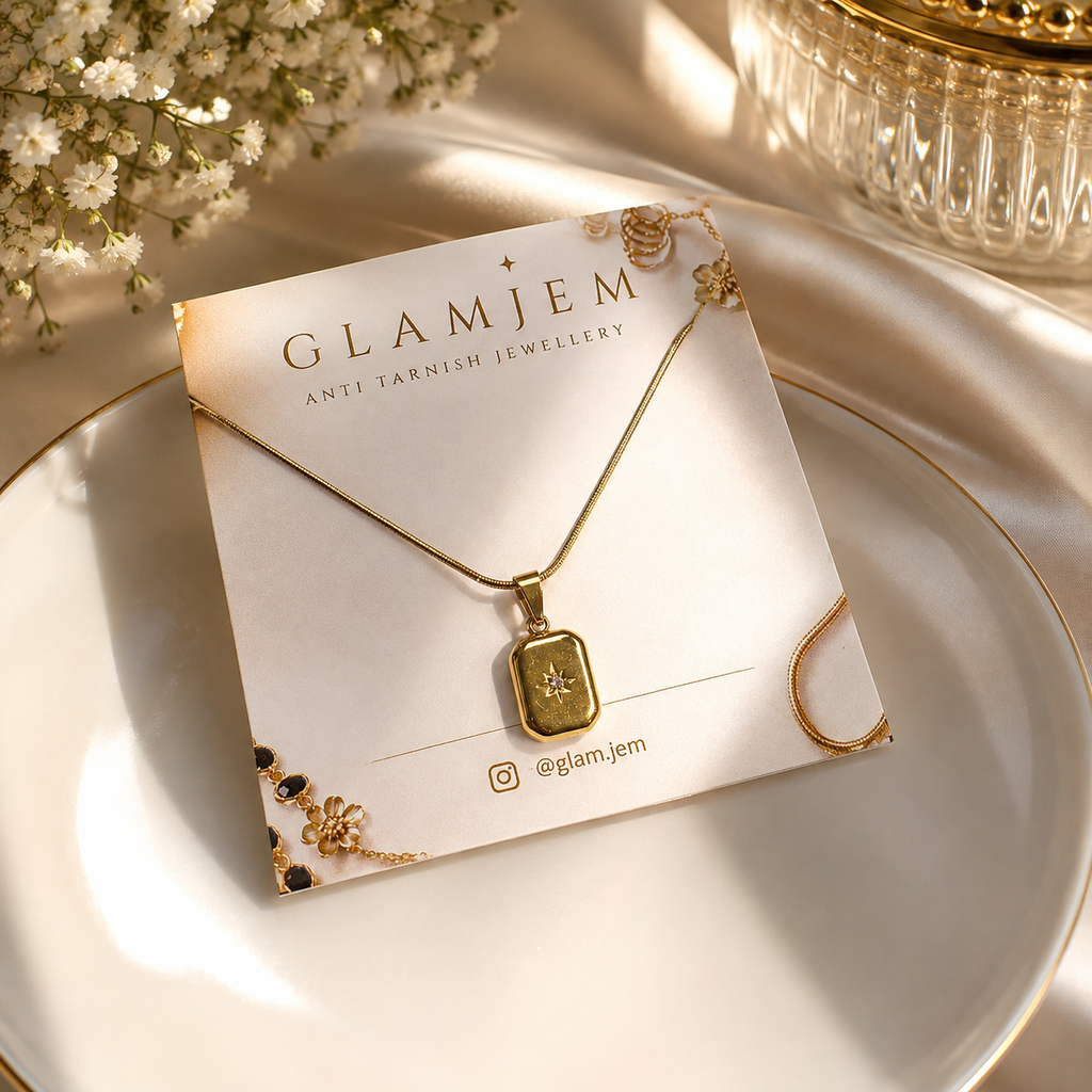 Anti-Tarnish Gold Star Pendant Necklace