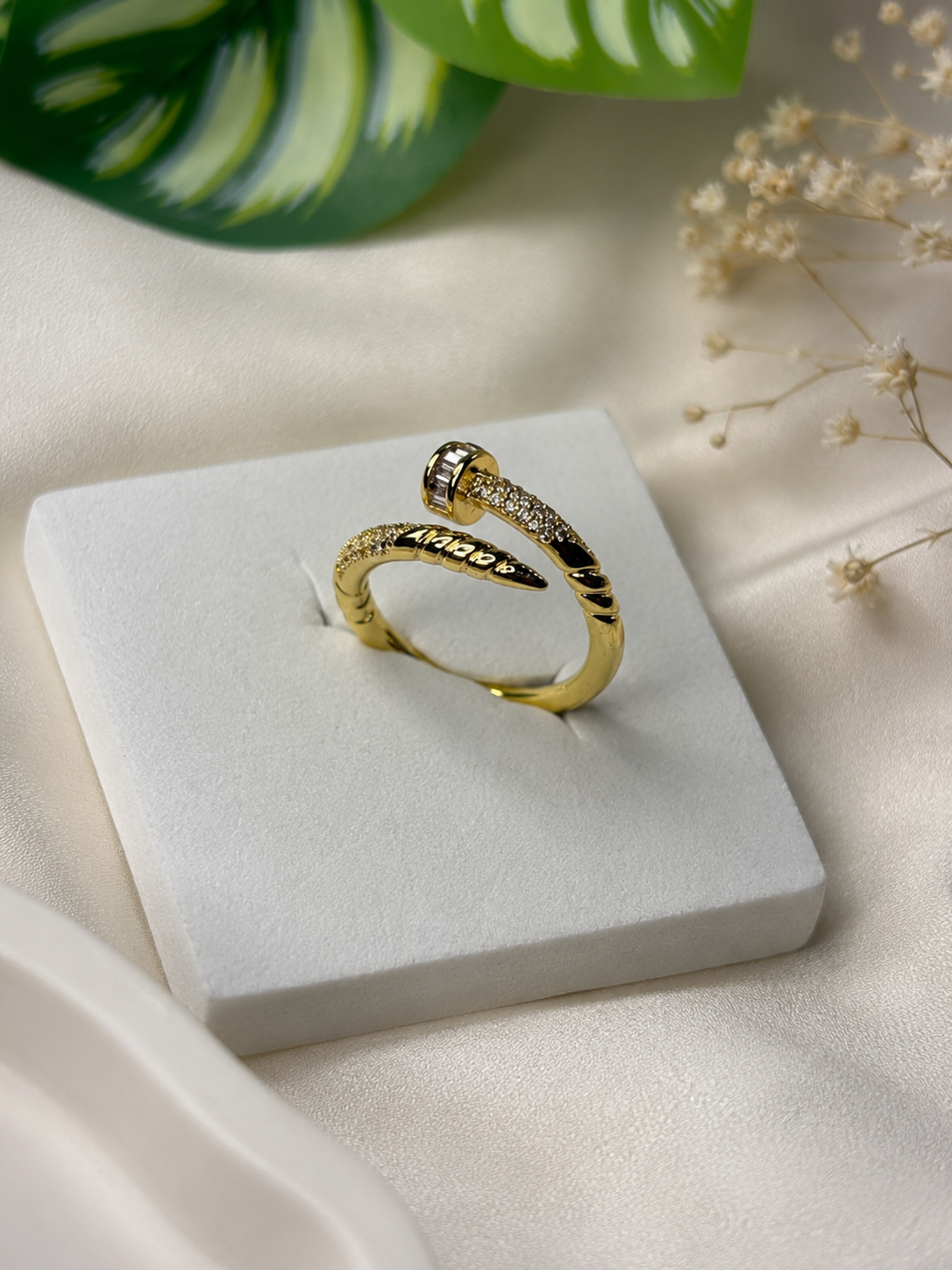 Diamond Nail Wrap Ring