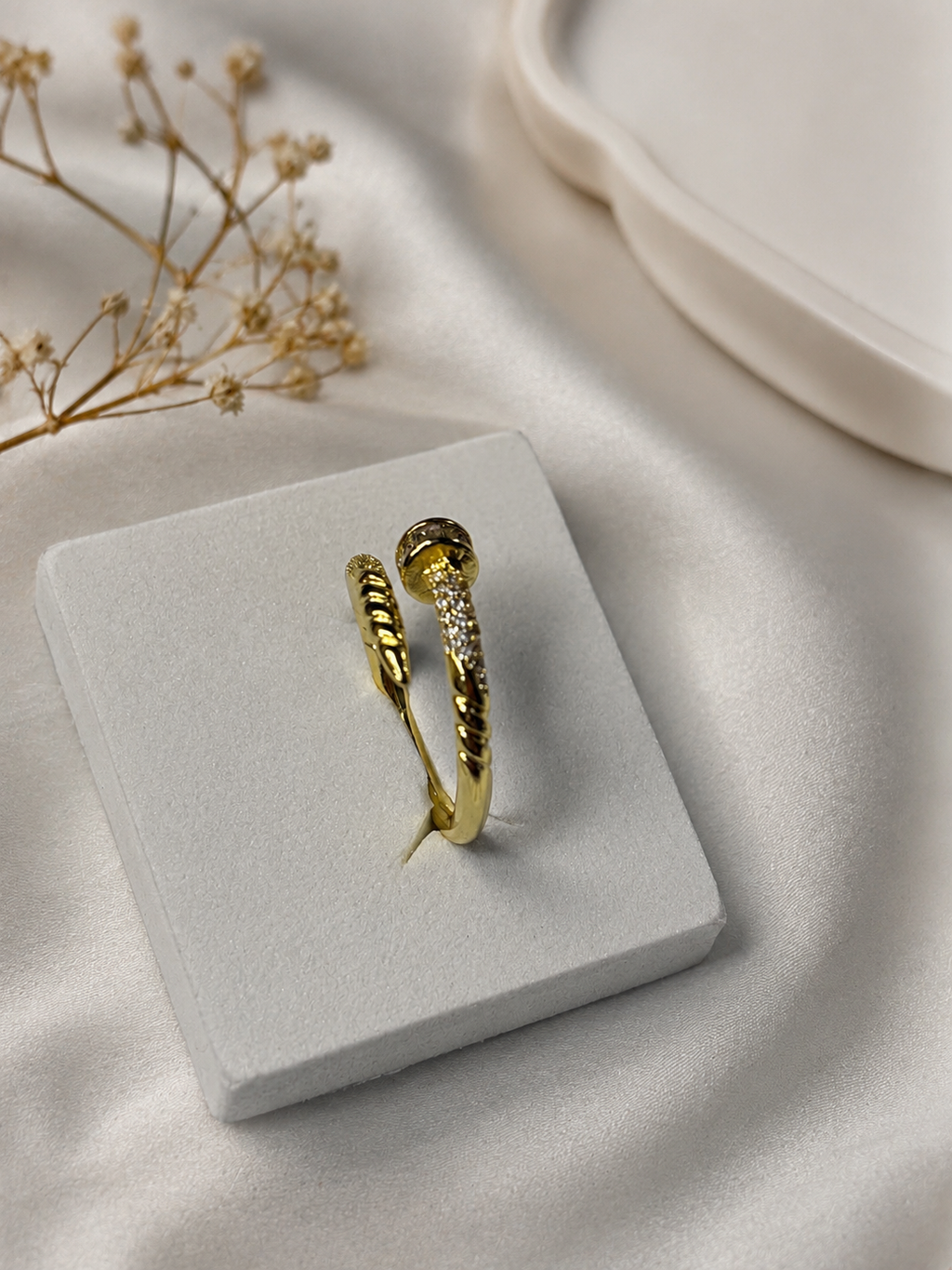 Diamond Nail Wrap Ring