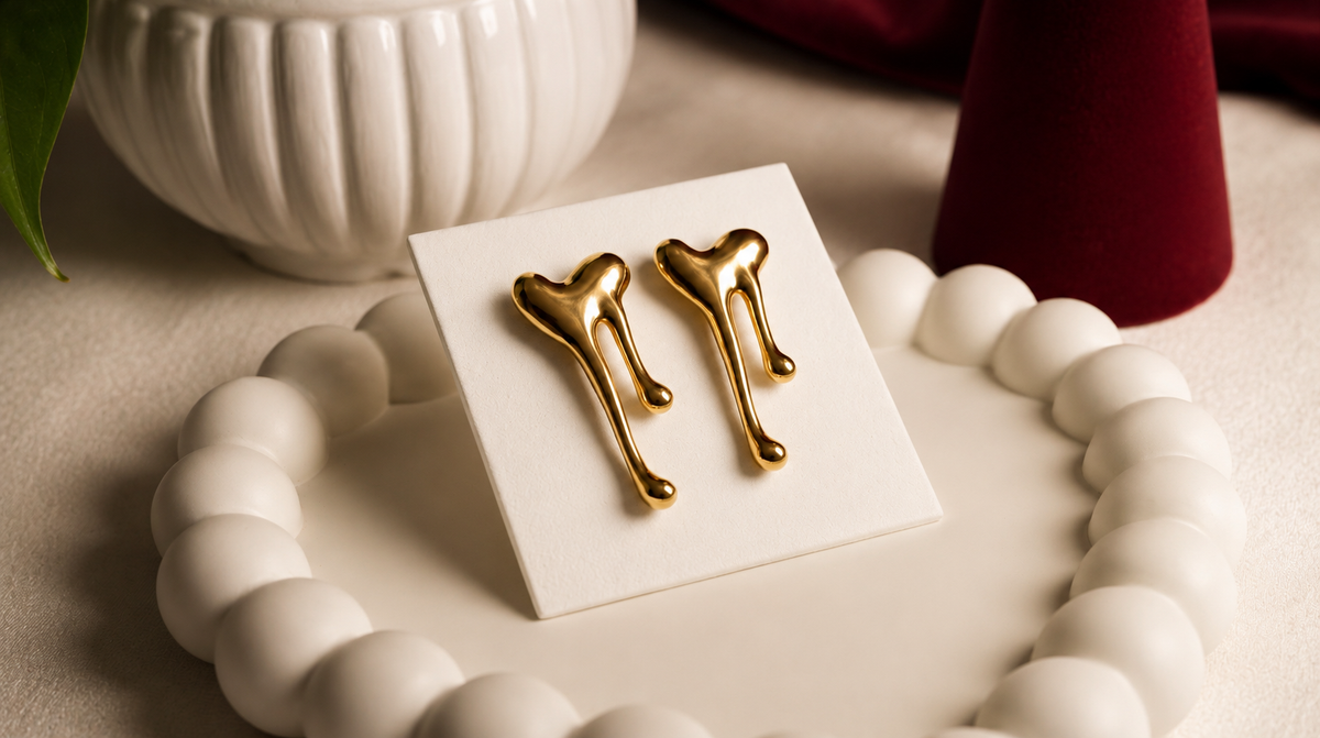 Heart Drop Anti-Tarnish Earrings | GlamJem